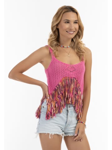 IZIA Strick Top in Pink Mehrfarbig