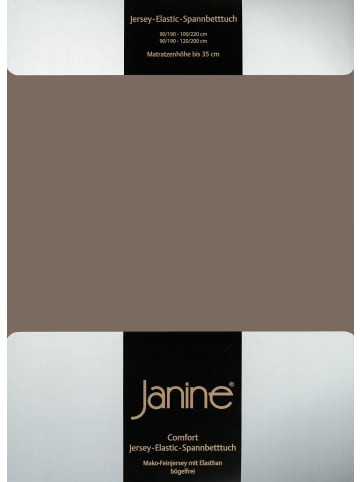 Janine Spannbetttuch Elastic Jersey in capuccino