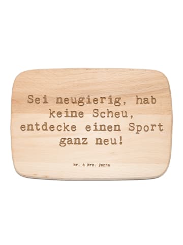 Mr. & Mrs. Panda Schneidebrett Spruch Neuer Sport mit Spruch in Transparent
