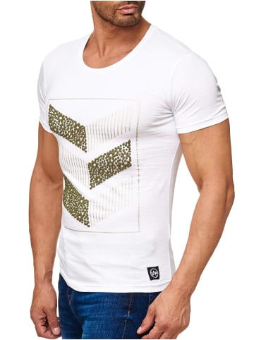 Arizona-Shopping T Shirt 3D Print Short Sleeve Shirt H2160 in Weiß