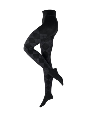 Burlington Strumpfhose Fine Argyle in Black
