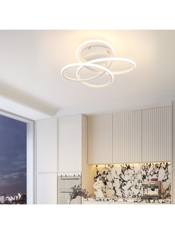 ZMH LED Deckenleuchte in weiß Dimmbar in Schmetterlingforming Flurlampe L 36CM