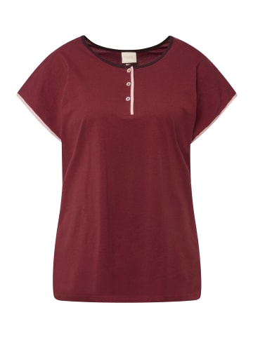 Ulla Popken Pyjama-Shirt in beere