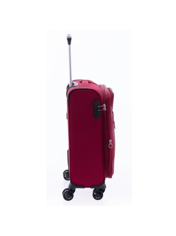 Gladiator 2000 4 Rollen Kabinentrolley 55 cm mit Dehnfalte red