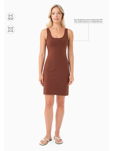 Organication Minikleid "DARRIA" in Kaffeebraun
