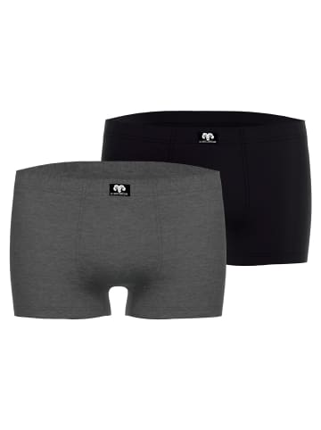 CECEBA Boxershort 2er Pack in Schwarz/Grau