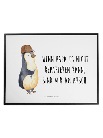 Mr. & Mrs. Panda Schreibtischunterlage Wenn Papa es nicht repari... in Weiß