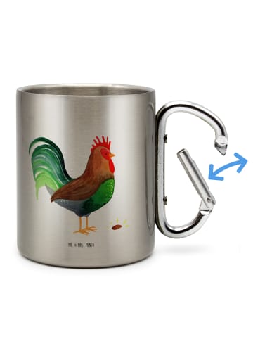 Mr. & Mrs. Panda Outdoor Tasse Hahn Korn ohne Spruch in Silber