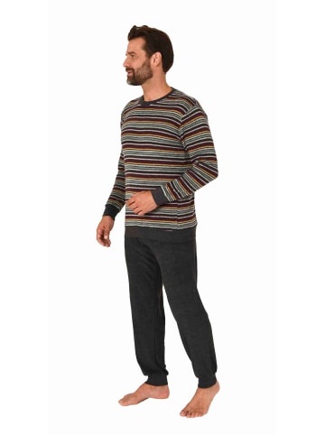 NORMANN langarm Frottee Schlafanzug Pyjama Bündchen - 77606 in gelb