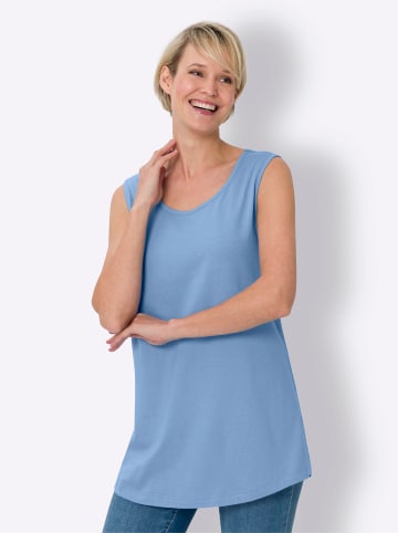 Sieh an! Doppelpack Tops in himmelblau + apricot