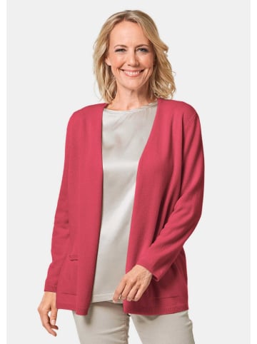 GOLDNER Cardigan in langer offener Form in koralle