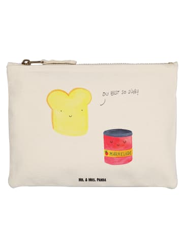 Mr. & Mrs. Panda Stofftasche Toast Marmelade ohne Spruch in Weiß