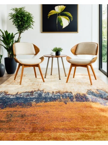 KADIMA DESIGN Teppich Velours, Modernes Muster, Wohnbereich, Pflegeleicht