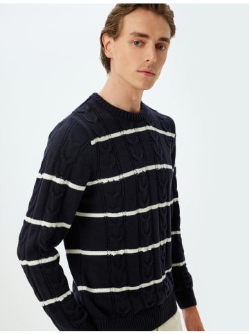 KOTON Sweater in Marineblau Gestreift