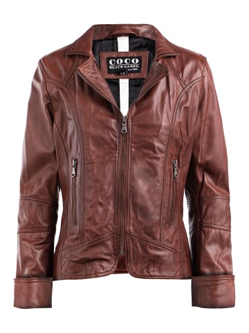 CBL Damen Lederjacke in mokka
