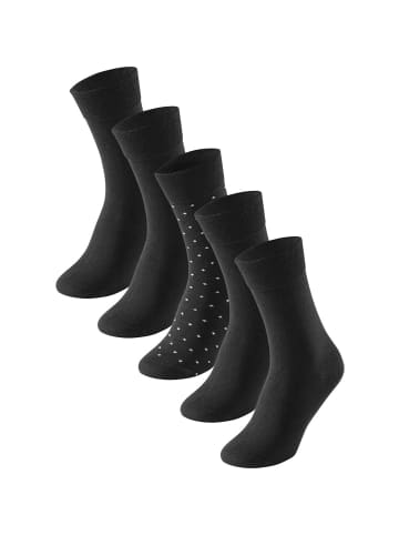 Schiesser Socken 5er Pack in Schwarz/Gepunktet