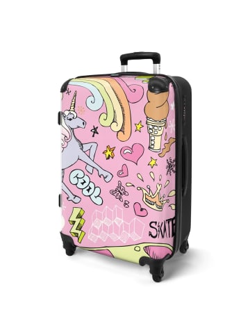 NoBoringSuitCases Suitcase, Koffer, Reisekoffer Wunderland rosa