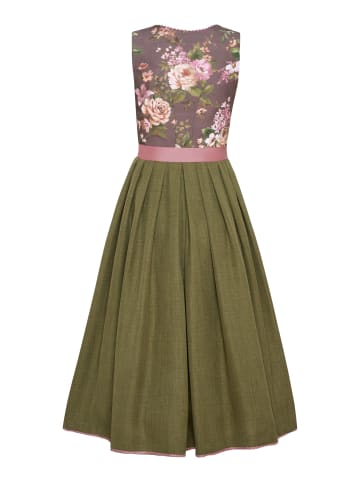Berwin Dirndl mit Rosenmuster-Oberteil & Taftschürze