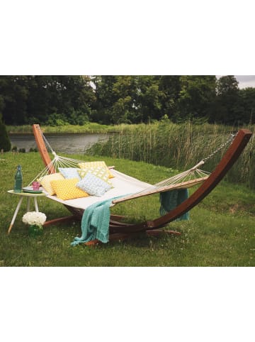 Beliani Hängematte TREVISO in Braun/Beige - (W) 415 x (H) 122 x (L) 124 cm