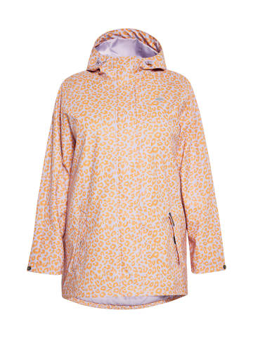 Schmuddelwedda Plus Size Regenjacke in Pastelllavendel Orange Leo