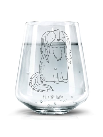Mr. & Mrs. Panda Trinkglas Hund Cavalier King Charles Spaniel oh... in Transparent