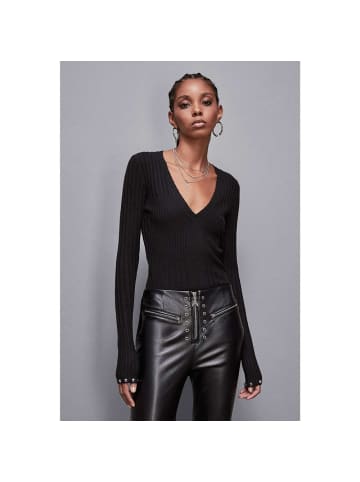 Patrizia Pepe Schwarz Leder Hose