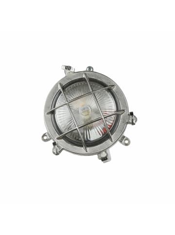 Licht-Erlebnisse Außen Wandlampe Ø 14 x (H)14 cm in Nickel matt