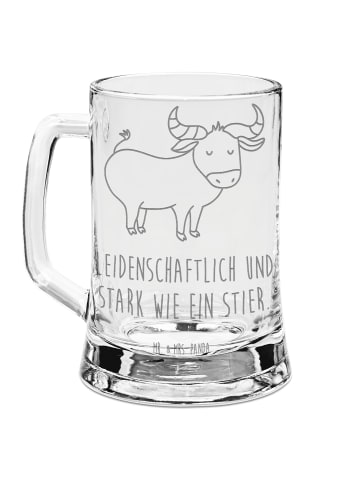 Mr. & Mrs. Panda Krug Sternzeichen Stier mit Spruch in Transparent