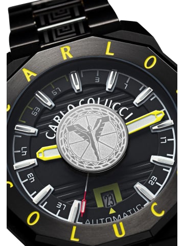 Carlo Colucci Dreizeiger Automatik Dorigati in Schwarz