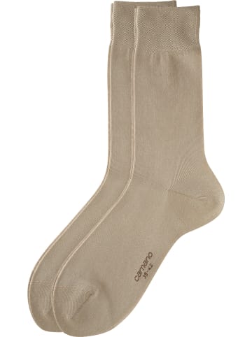 camano Baumwolle Herren Business-Socken 2 Paar in beige