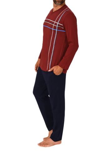 NORMANN Schlafanzug langarm Pyjama - 84600 in rot