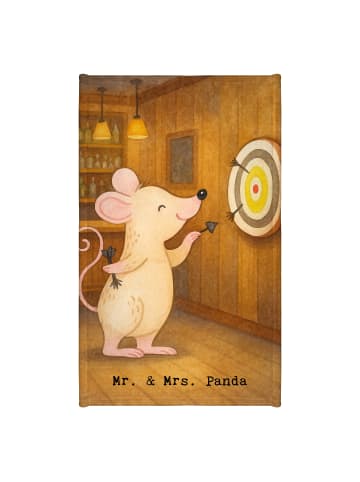Mr. & Mrs. Panda Handtuch Maus Dart spielen Design ohne Spruch in Weiß