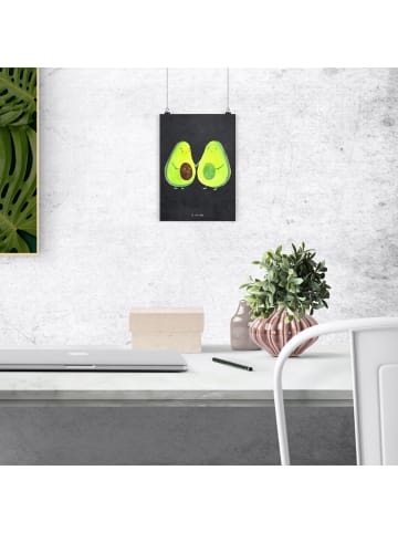 Mr. & Mrs. Panda Bild Avocado Pärchen ohne Spruch in Kreidetafel