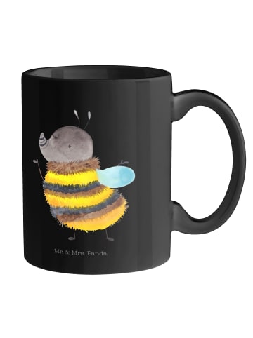 Mr. & Mrs. Panda Tasse Hummel flauschig ohne Spruch in Schwarz