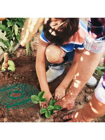 relaxdays 10 x Erdbeerreifer in Grün - (H)10 x Ø 30 cm