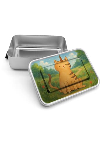 Mr. & Mrs. Panda Metall Brotdose Einhorn Katze Design ohne Spruch in Weiß
