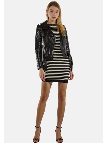 TOOCHE Kunstlederjacke "Tooche Kunstlederjacke Damen Schwarz" in Schwarz