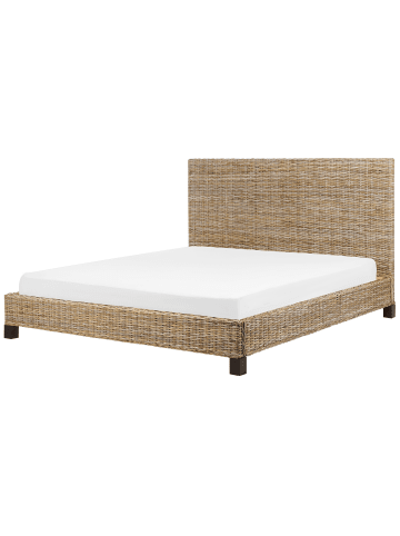 Beliani Doppelbett SALBRIS in Naturfarben/Braun - (W) 192 x (H) 120 x (L) 213 cm