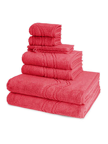 Ross 2 X Wasch- 2 X Gäste- 2 X Dusch- 2 X Handtuch im Set Cashmere feeling in Malve