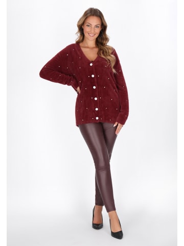faina Women Cardigan in burgundy