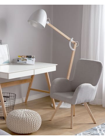 Beliani Sessel BJARN in Grau/Braun - (W) 60 x (H) 90 x (L) 55 cm