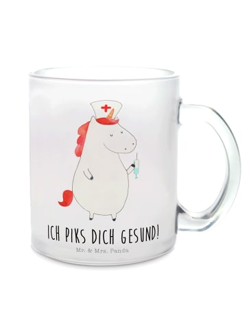 Mr. & Mrs. Panda Tee Tasse Einhorn Krankenschwester mit Spruch in Transparent