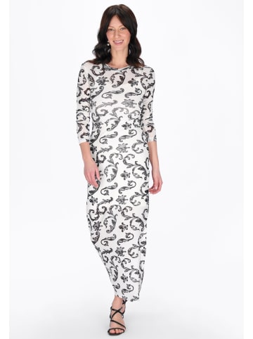 Usha Women Dress in offwhite black