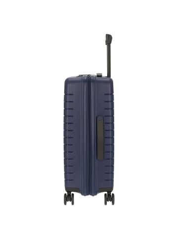 BRIC`s BY Ulisse - 4-Rollen-Trolley 65 cm erw. (black) in ozean blue