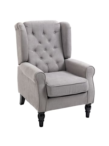 HOMCOM Einzelsessel-B74 x T86 x H102 cm-Grau