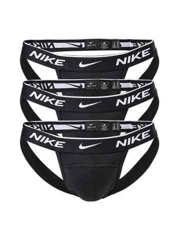 Nike Jockstrap 3er Pack in Schwarz