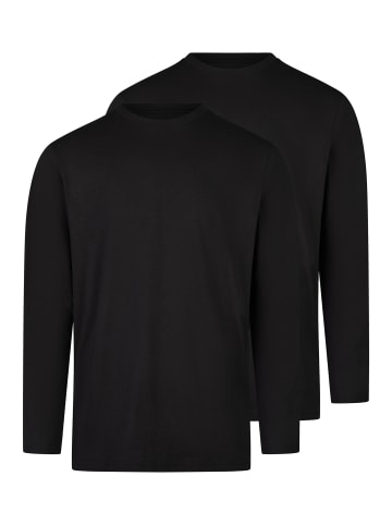 Ragman Langarmshirt Basic in Schwarz