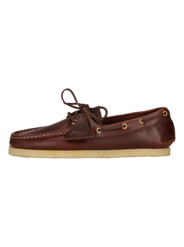 Clarks Schnürschuhe Godney Boat in 5220 British Tan Lea