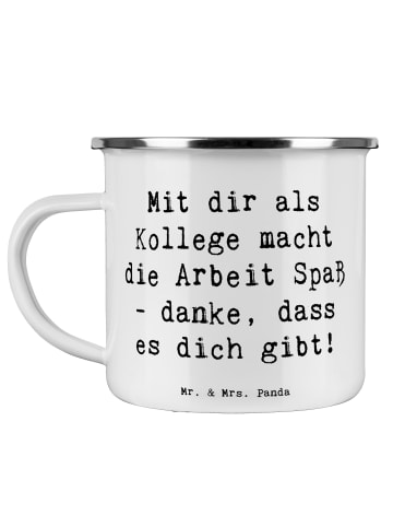 Mr. & Mrs. Panda Becher Spruch Kollege Freude mit Spruch in Weiß