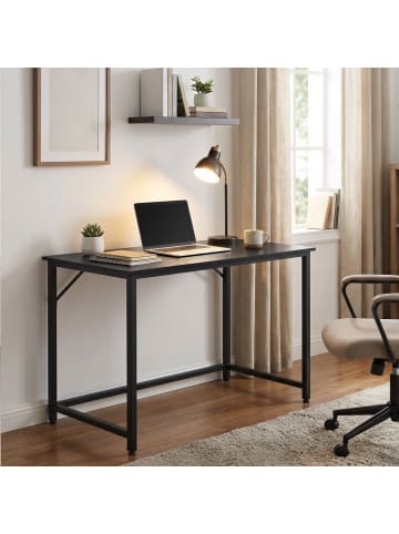 VASAGLE Computertisch Barnet in Greige-Schwarz - (B)100 x (H)76 x (T)50 cm